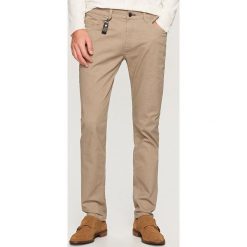 Spodnie męskie: Spodnie slim fit – Beżowy