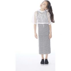 Dkny - Sukienka dziecięca 152-158 cm. Czarne sukienki dziewczęce DKNY, bez wzorów, z dzianiny, bez rękawów, midi, dopasowane. W wyprzedaży za 339,90 zł.