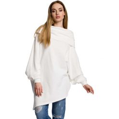 Ecru Bluza Nietoperz z Wywijanym Kołnierzem. Bluzy damskie Molly.pl. Za 128,90 zł.