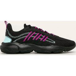 Adidas Originals - Buty Haiwee. Czarne buty sportowe damskie adidas Originals, bez wzorów, z materiału, sportowe. Za 379,90 zł.
