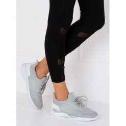 Ultra lekkie buty sportowe szare. Szare buty sportowe damskie FunKee.pl, bez wzorów, z tkaniny, sportowe. Za 84,99 zł.