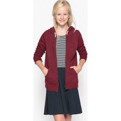Bluza na suwak z kapturem 10-16 lat. Szare bluzy dziewczęce marki La Redoute Collections, z bawełny, z długim rękawem, długie, z kapturem. Za 70,52 zł.