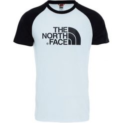 The North Face Koszulka M Ss Raglan Easy Tee Tnf Wh/Tnf Bl L. Szare koszulki męskie The North Face, s, bez wzorów, z materiału, z kontrastowym kołnierzykiem, bez rękawów. W wyprzedaży za 79,00 zł.
