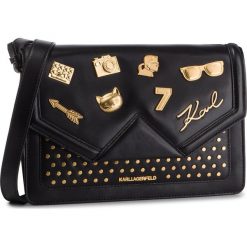 Torebka KARL LAGERFELD - 91KW3031 Black/Gold. Czarne listonoszki damskie KARL LAGERFELD, bez wzorów, ze skóry, klasyczne, bez dodatków. W wyprzedaży za 1349,00 zł.