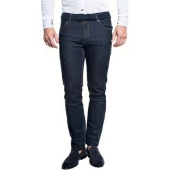 Spodnie meral 154 granatowy slim fit. Niebieskie spodnie męskie Recman, m, bez wzorów. Za 239,00 zł.