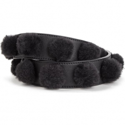 Wymienny pasek do torebki LOVE MOSCHINO - JC6404PP06KA100A Nero. Czarne paski męskie Love Moschino, w paski, ze skóry ekologicznej. Za 289,00 zł.