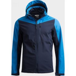 Softshell męski SFM602 - niebieski melanż - Outhorn. Niebieskie kurtki męskie Outhorn, m, bez wzorów, z softshellu, bez kaptura. W wyprzedaży za 149,99 zł.