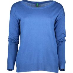 Sweter w kolorze niebieskim. Niebieskie bez kategorii Benetton, s, z dzianiny, z okrągłym kołnierzem. W wyprzedaży za 54,95 zł.
