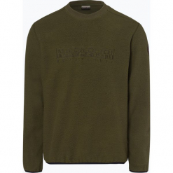Napapijri - Męska bluza nierozpinana – Tame, zielony. Zielone bluzy męskie Napapijri, xl, bez wzorów, z polaru, bez kołnierzyka, bez rękawów, bez kaptura. Za 379,95 zł.