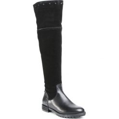 Muszkieterki SIMEN - 3252A Sandro 04/W.Czarny. Czarne kozaki damskie Simen, ze skóry, bez obcasa, na obcasie, bez zapięcia. Za 519,00 zł.