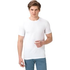 Trussardi Jeans Koszulka Biały. Białe podkoszulki męskie Trussardi Jeans, xxl, bez wzorów, z elastanu, z krótkim rękawem. Za 180,95 zł.