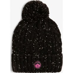 Superdry - Czapka damska – Gracie Cable Beanie, czarny. Czarne czapki damskie Superdry, bez wzorów. Za 139,95 zł.