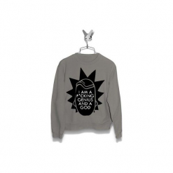 Bluza Rick I am Genius Damska. Szare bluzy damskie marki Failfake, xxl, bez wzorów, bez rękawów, bez kaptura. Za 160,00 zł.