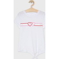 Kids Only - Top dziecięcy 122-164 cm. Czerwone bluzki dziewczęce Kids Only, z nadrukiem, z bawełny, z okrągłym kołnierzem, z krótkim rękawem, krótkie, bez kaptura. W wyprzedaży za 29,90 zł.