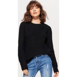 Sweter z drobnym splotem - Czarny. Czarne bez kategorii Cropp, s, ze splotem. Za 59,99 zł.