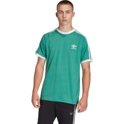 Adidas Originals 3-Stripes Koszulka Zielony. Zielone podkoszulki męskie adidas Originals, m, z haftami, z bawełny, z krótkim rękawem. Za 128,95 zł.