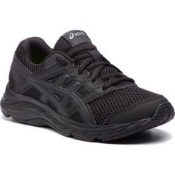 Buty ASICS - Contend 5 Gs 1014A049 Black/Black 020. Czarne buty sportowe damskie marki Asics, bez wzorów, z tworzywa sztucznego, sportowe, do biegania. Za 219,00 zł.