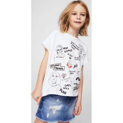 Mango Kids - Spódnica dziecięca sue 110-164 cm. Szare spódniczki dziewczęce marki Mango Kids, z bawełny, mini, proste. Za 69,90 zł.