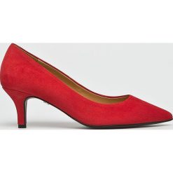 Solo Femme - Czółenka. Czerwone buty ślubne damskie marki Solo Femme, ze skóry, na obcasie. W wyprzedaży za 249,90 zł.