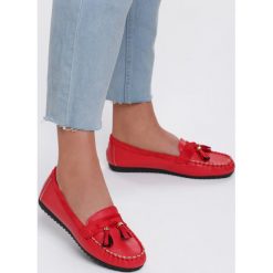 Czerwone Mokasyny Perfect Duet. Czerwone mokasyny damskie Inny, na płaskiej podeszwie. Za 59,99 zł.