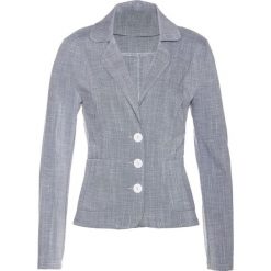 Żakiet bonprix niebieski melanż. Niebieskie żakiety damskie bonprix, bez wzorów. Za 79,99 zł.