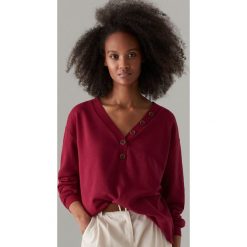 Bluza oversize z guzikami - Różowy. Różowe bluzy damskie Mohito, s, bez wzorów, bez rękawów, bez kaptura. Za 79,99 zł.