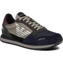 Sneakersy EMPORIO ARMANI - X4X215 XL200 A233 Black/Shark/Marc. Szare sneakersy męskie Emporio Armani, bez zapięcia. Za 719,00 zł.