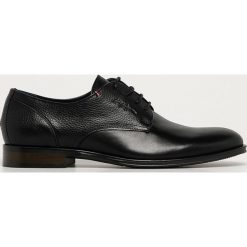 Tommy Hilfiger - Półbuty skórzane. Czarne buty wizytowe męskie TOMMY HILFIGER, ze skóry, eleganckie, z okrągłym noskiem. Za 649,90 zł.