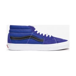 Vans Sk8-Mid Tenisówki Niebieski Fioletowy. Niebieskie trampki męskie Vans, bez wzorów, ze skóry, bez zapięcia. Za 376,95 zł.