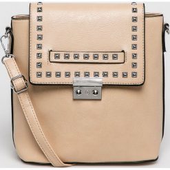 Answear - Plecak. Pomarańczowe plecaki damskie ANSWEAR, z aplikacjami, ze skóry ekologicznej. W wyprzedaży za 39,90 zł.