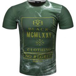 Koszulka męska t-shirt zielony Recea. Zielone koszulki męskie Recea, s, z nadrukiem, z bawełny, bez kołnierzyka. Za 24,00 zł.