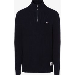 Tommy Jeans - Sweter męski, niebieski. Niebieskie swetry męskie Tommy Jeans, xl, bez wzorów, z jeansu, bez kołnierzyka, bez kaptura. Za 539,95 zł.