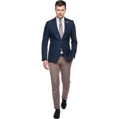 Marynarki męskie: marynarka forli granatowy slim fit