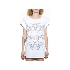 PAINT WHITE t-shirt. Białe t-shirty damskie marki The Hive, bez wzorów, bez kołnierzyka, bez rękawów, bez kaptura. Za 99,00 zł.