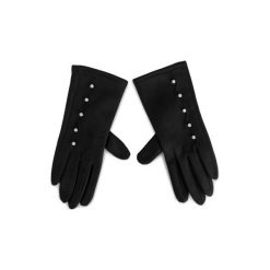 ACCCESSORIES 1W6-015-AW19. Czarne rękawiczki damskie ACCCESSORIES, bez wzorów, z materiału. Za 29,99 zł.