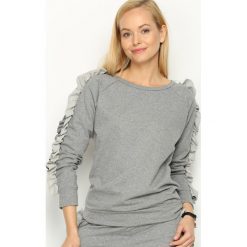 Szara Bluza Fancy Sleeves. Szare długie bluzy damskie Born2be, uniwersalny, z długim rękawem. Za 69,99 zł.