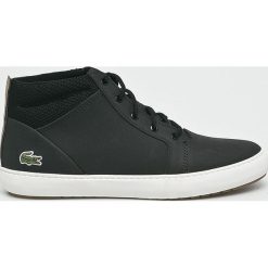 Lacoste - Trampki Ampthill. Czarne trampki i tenisówki damskie marki Lacoste, ze skóry, na sznurówki. W wyprzedaży za 379,90 zł.