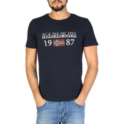 Napapijri T-Shirt Męski Xl Ciemny Niebieski. Szare t-shirty męskie marki Napapijri, l, z materiału, z kapturem. Za 189,00 zł.