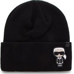 Czapka KARL LAGERFELD - 86KW3410 Black. Czarne czapki zimowe damskie KARL LAGERFELD, z materiału. Za 219,00 zł.