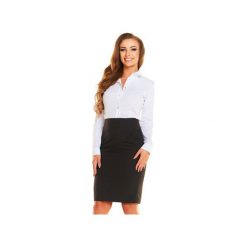 Spódnica N008 czarny. Czarne spódniczki damskie Awama, xl, bez wzorów, z elastanu. Za 129,00 zł.