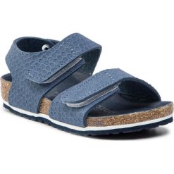 Sandały BIRKENSTOCK - Palu Kids Bs 1012643 Hexagon Tech Blue. Niebieskie sandały chłopięce Birkenstock, ze skóry ekologicznej, bez zapięcia. W wyprzedaży za 159,00 zł.