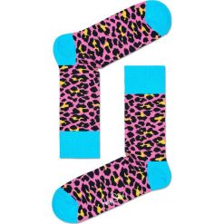 Happy Socks - Skarpetki Leopard. Szare skarpetki damskie marki Happy Socks, z bawełny. W wyprzedaży za 29,90 zł.