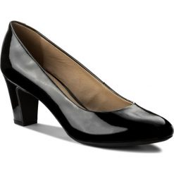 Półbuty GEOX - D Mariele Mid B D32T7B 00066 C9997 Black. Czarne półbuty damskie lakierowane marki Kazar, z lakierowanej skóry, eleganckie, na wysokim obcasie. W wyprzedaży za 249,00 zł.