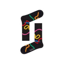 Skarpetki Happy Socks - Rope (RPE01-9000). Brązowe skarpetki damskie marki Happy Socks, w kolorowe wzory, z bawełny. Za 34,90 zł.