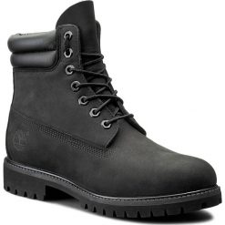 Trapery TIMBERLAND - 6 In Boot 73541 Black. Czarne trapery męskie Timberland, ze skóry, bez zapięcia. W wyprzedaży za 589,00 zł.