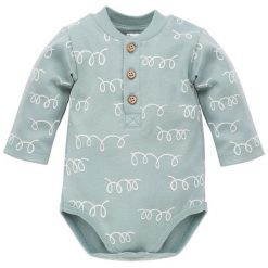Pinokio Body Dziecięce Happy Llama 68 Zielone. Zielone body niemowlęce Pinokio, bez wzorów, z bawełny, z długim rękawem. Za 49,00 zł.