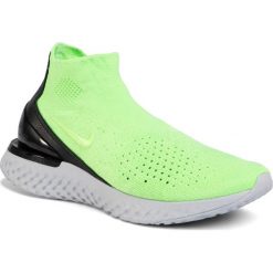 Buty NIKE - Rise React Flyknit AV5554 330 Lime Blast/Lime Blast/Black. Zielone buty sportowe męskie Nike, ze skóry, bez zapięcia, do biegania. Za 749,00 zł.