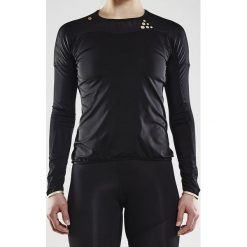 Koszulka CRAFT Run Shade LS czarna. Czarne topy sportowe damskie marki Astratex, z mikrofibry, z dekoltem na plecach. Za 185,99 zł.