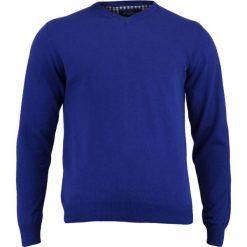 Niebieski Męski sweter Adriano Guinari -100% bawełna, Chabrowy SWADGAW15NIEBIESKI. Niebieskie swetry męskie Adriano Guinari, m, bez wzorów, z bawełny, klasyczne, z klasycznym kołnierzykiem, bez kaptura. Za 99,00 zł.