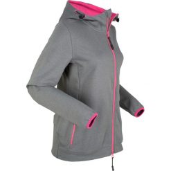 Bluza rozpinana, długi rękaw bonprix dymny szary - ciemnoróżowy melanż. Szare bluzy damskie bonprix, bez wzorów, z długim rękawem, długie, bez kaptura. Za 79,99 zł.